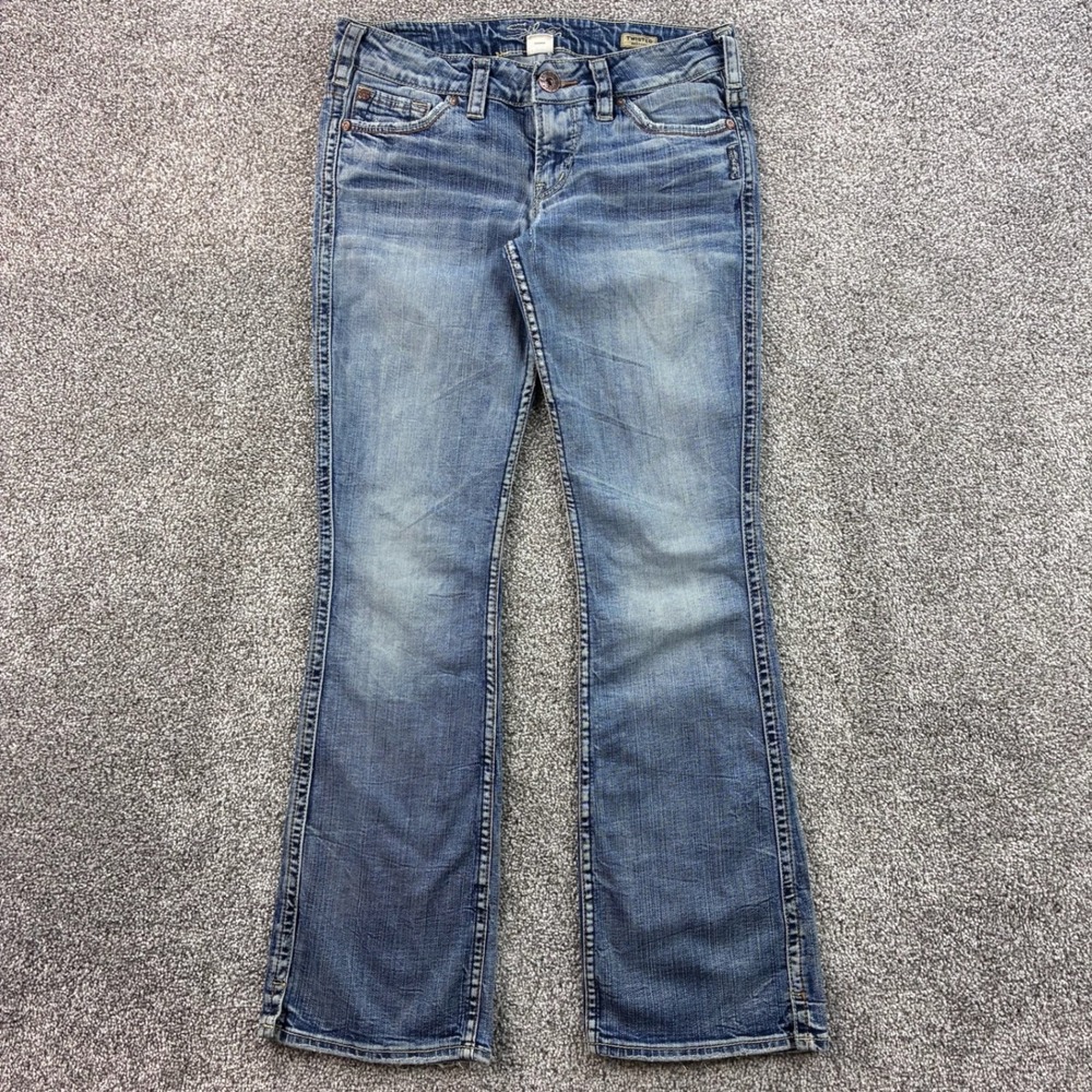 Silver Jeans Women's 28x31 Blue Twisted Bootcut Low Rise Y2K Light L1751SJ8218